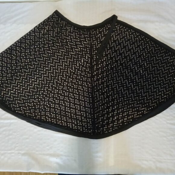 Black stretch hand made lace bathrobe, skirt, or cape - Picture 2 of 9